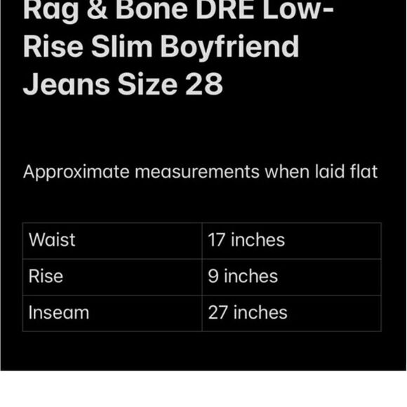Rag & Bone Dre Low Rise Slim Boyfriend Jeans Boho Bohemian Distressed NWT $ 225 - Picture 5 of 5